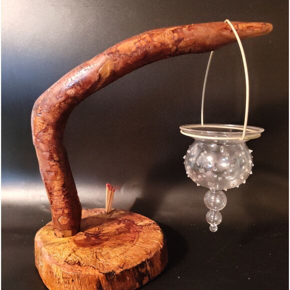 Handcrafted Live Oak & Dogwood Root, Rustic Candle Holder Indoor/Outdoor Decor - Picture 10 of 11